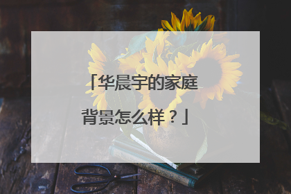 华晨宇的家庭背景怎么样？