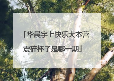 华晨宇上快乐大本营震碎杯子是哪一期