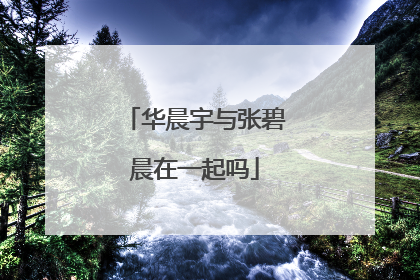 华晨宇与张碧晨在一起吗