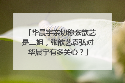 华晨宇亲切称张歆艺是二姐,张歆艺袁弘对华晨宇有多关心?