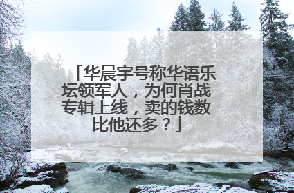 华晨宇号称华语乐坛领军人，为何肖战专辑上线，卖的钱数比他还多？