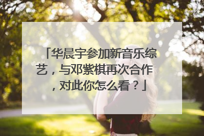 华晨宇参加新音乐综艺，与邓紫棋再次合作，对此你怎么看？