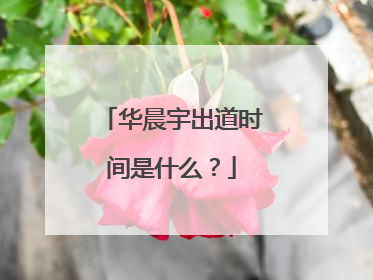 华晨宇出道时间是什么?