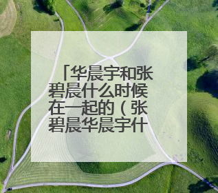 华晨宇和张碧晨什么时候在一起的(张碧晨华晨宇什么时候恋爱的)