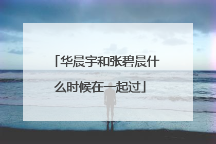 华晨宇和张碧晨什么时候在一起过