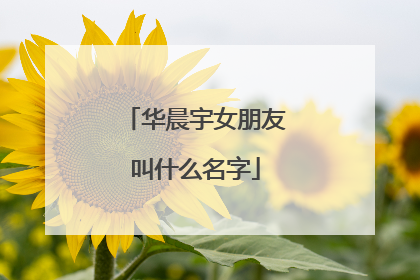 华晨宇女朋友叫什么名字