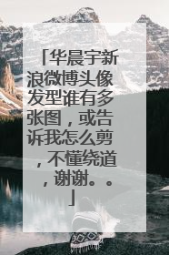 华晨宇新浪微博头像发型谁有多张图,或告诉我怎么剪,不懂绕道,谢谢。。