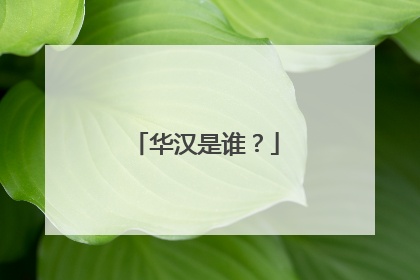 华汉是谁？