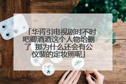 华胥引电视剧时不时吧卿酒酒这个人物给删了 那为什么还会有公仪裴的定妆照呢