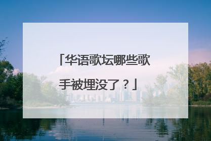 华语歌坛哪些歌手被埋没了？