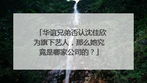 华谊兄弟否认沈佳欣为旗下艺人,那么她究竟是哪家公司的?
