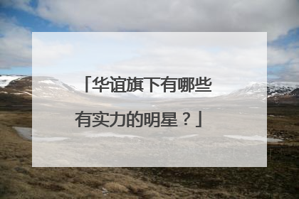 华谊旗下有哪些有实力的明星?