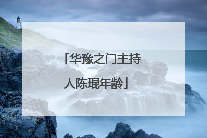 华豫之门主持人陈琨年龄