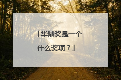 华鼎奖是一个什么奖项？