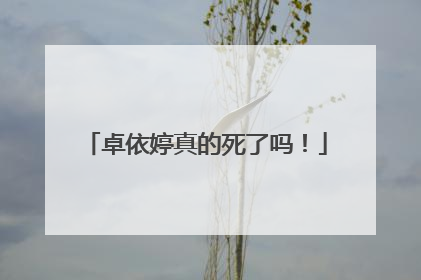 卓依婷真的死了吗!