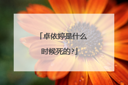 卓依婷是什么时候死的?