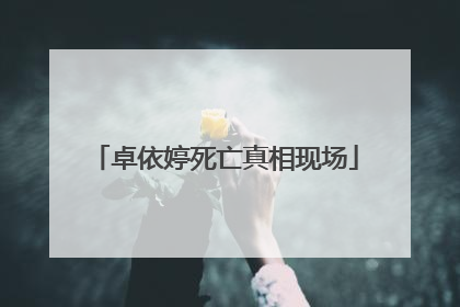 卓依婷死亡真相现场