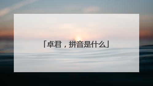 卓君，拼音是什么