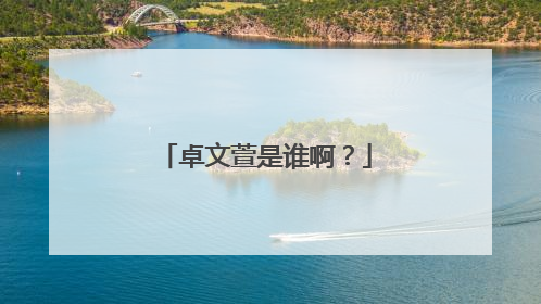 卓文萱是谁啊？