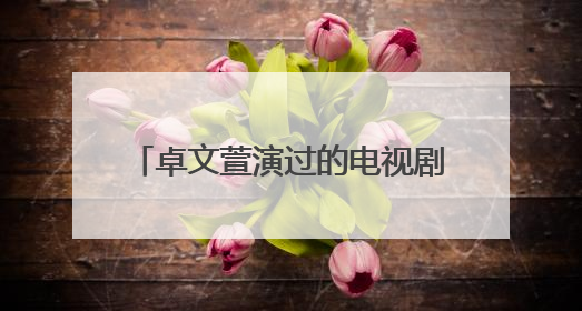 卓文萱演过的电视剧最好看的是什么？