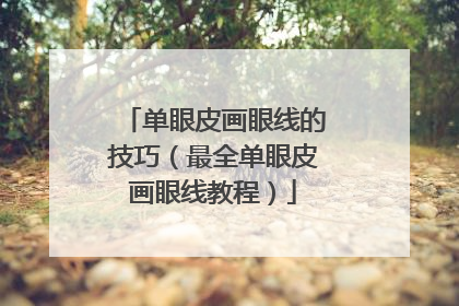 单眼皮画眼线的技巧(最全单眼皮画眼线教程)
