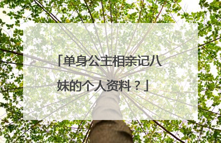 单身公主相亲记八妹的个人资料?