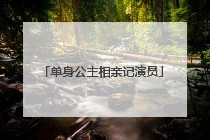 单身公主相亲记演员