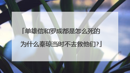 单雄信和罗成都是怎么死的  为什么秦琼当时不去救他们?