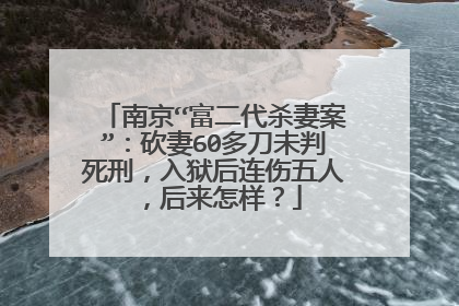 南京“富二代杀妻案”：砍妻60多刀未判死刑，入狱后连伤五人，后来怎样？
