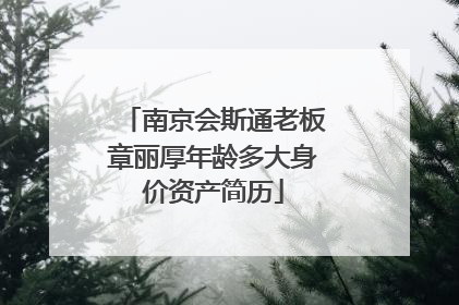 南京会斯通老板章丽厚年龄多大身价资产简历