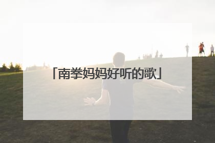 南拳妈妈好听的歌