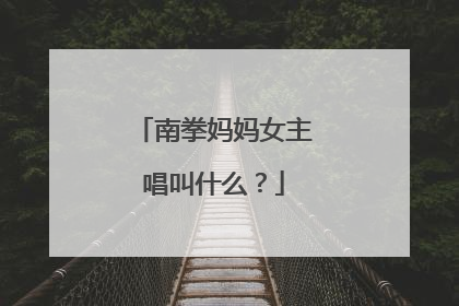 南拳妈妈女主唱叫什么？