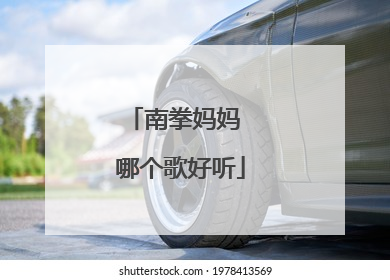 南拳妈妈 哪个歌好听