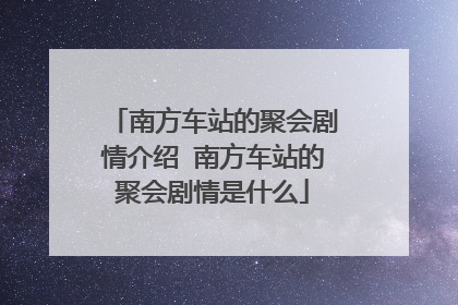 南方车站的聚会剧情介绍 南方车站的聚会剧情是什么