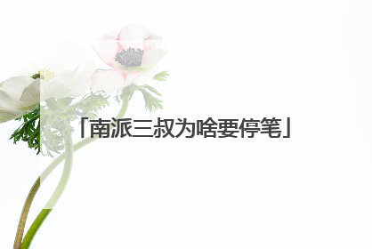 南派三叔为啥要停笔
