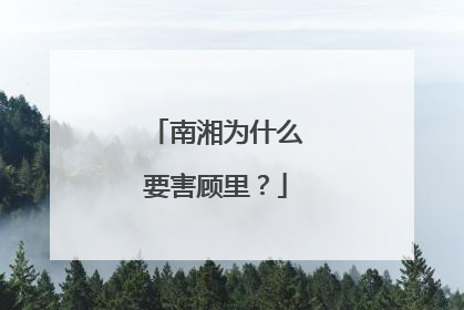 南湘为什么要害顾里？