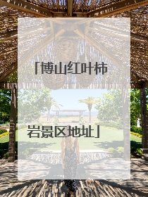 博山红叶柿岩景区地址