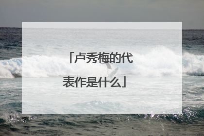 卢秀梅的代表作是什么