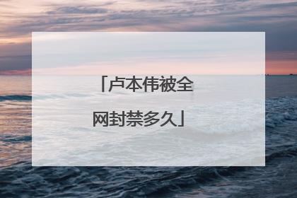 卢本伟被全网封禁多久