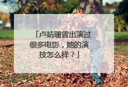 卢靖珊曾出演过很多电影，她的演技怎么样？