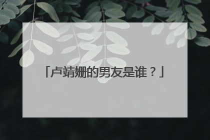 卢靖姗的男友是谁?