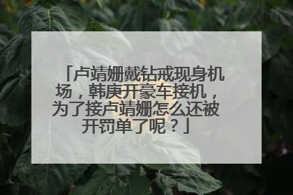 卢靖姗戴钻戒现身机场,韩庚开豪车接机,为了接卢靖姗怎么还被开罚单了呢?