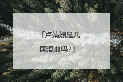 卢靖姗是几国混血吗?