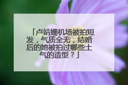 卢靖姗机场被拍短发，气质全无，结婚后的她被拍过哪些土气的造型？