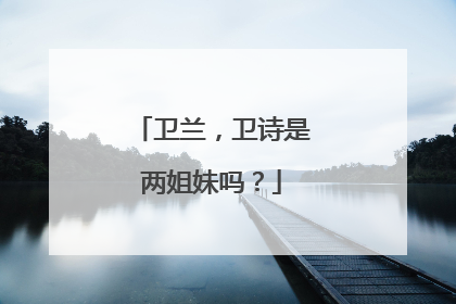 卫兰,卫诗是两姐妹吗?