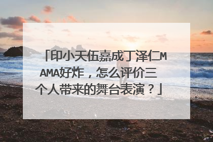 印小天伍嘉成丁泽仁MAMA好炸,怎么评价三个人带来的舞台表演?