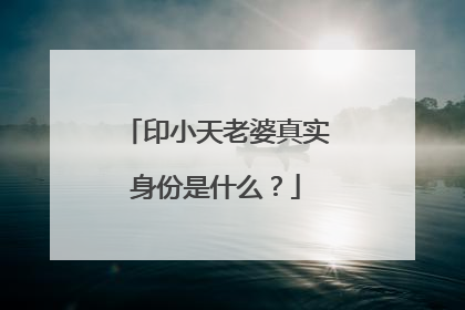 印小天老婆真实身份是什么?
