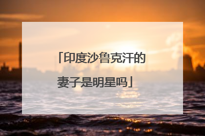 印度沙鲁克汗的妻子是明星吗