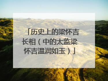 历史上的梁怀吉长相(中的太监梁怀吉温润如玉)