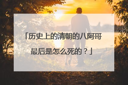 历史上的清朝的八阿哥 最后是怎么死的？